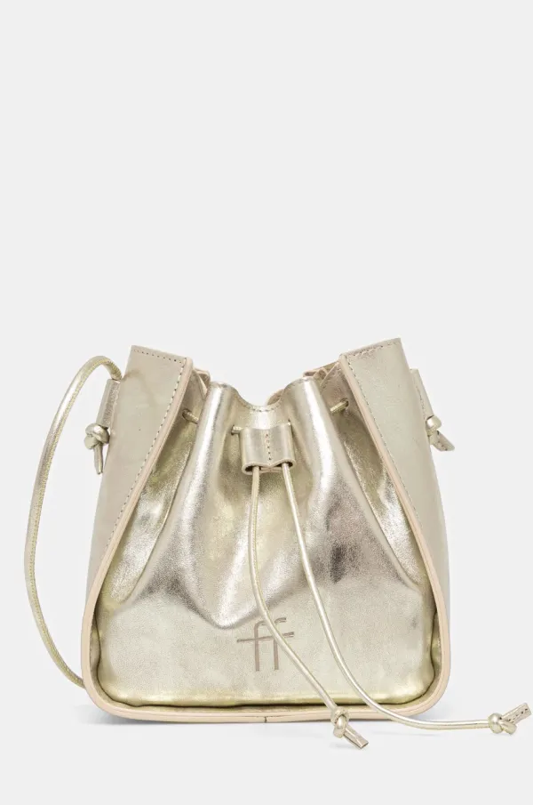 Forte Forte Kožna torba Forte Forte boja: zlatna, 13669.my bag