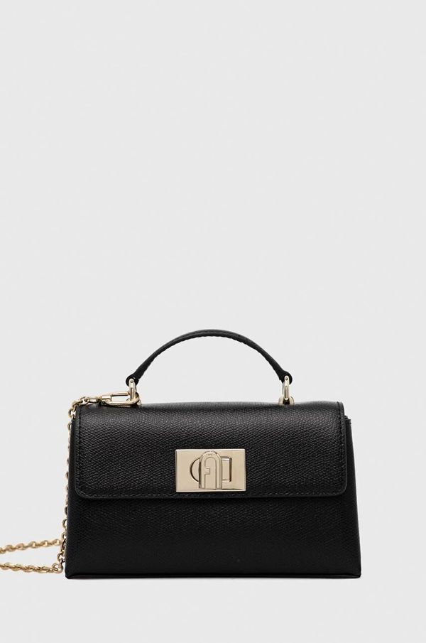 Furla Kožna torba Furla boja: crna