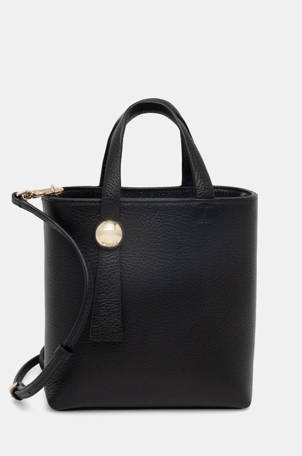 Furla Kožna torba Furla boja: crna, WE00666 HSF000 O6000