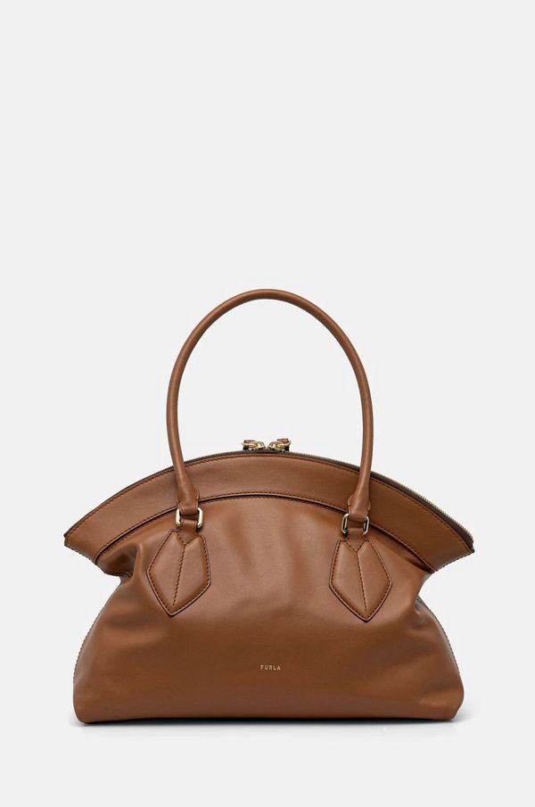 Furla Kožna torba Furla boja: smeđa, WB01464 BX3346 RY000