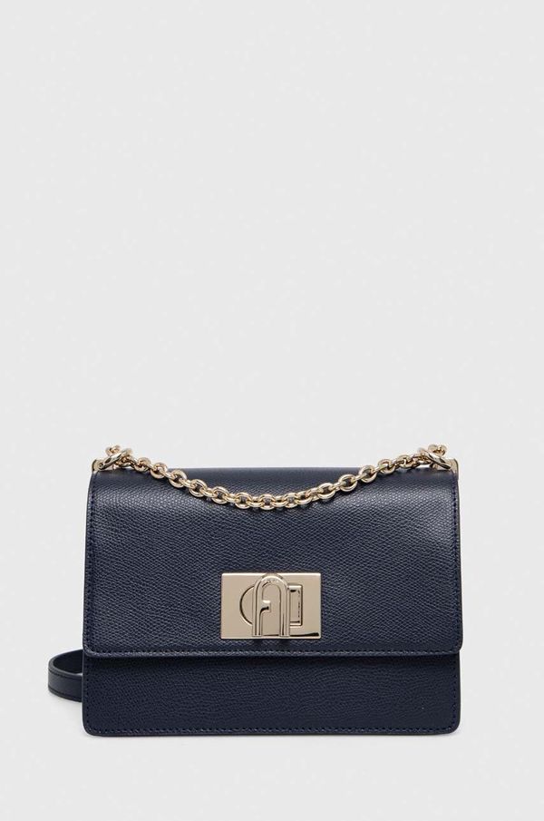 Furla Kožna torba Furla boja: tamno plava