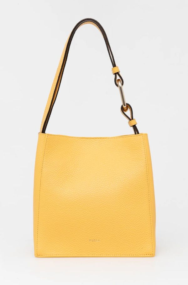 Furla Kožna torba Furla boja: žuta, WB01373 HSF000 CRE00