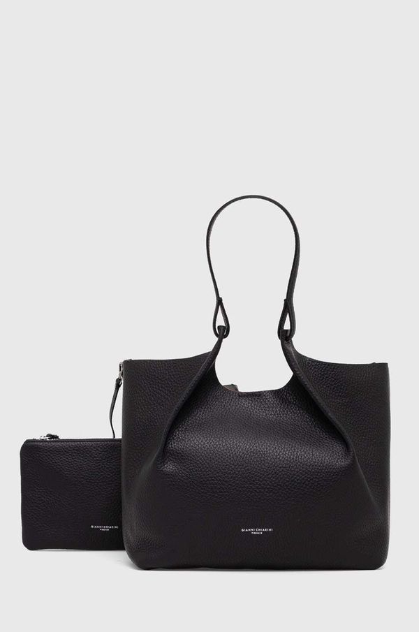 Gianni Chiarini Kožna torba Gianni Chiarini DUA boja: crna, BS 9720 RNGDBL