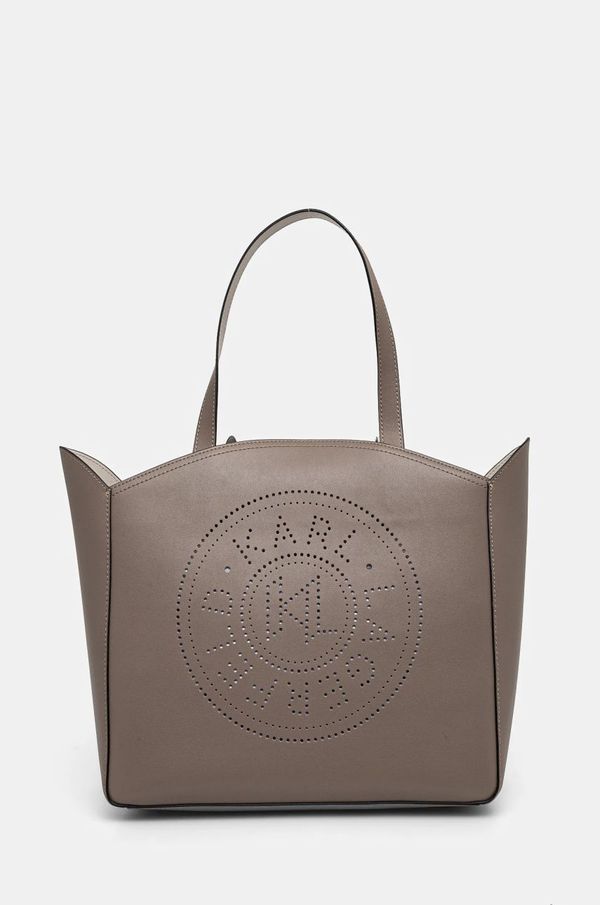 Karl Lagerfeld Kožna torba Karl Lagerfeld boja: bež, A1W30060