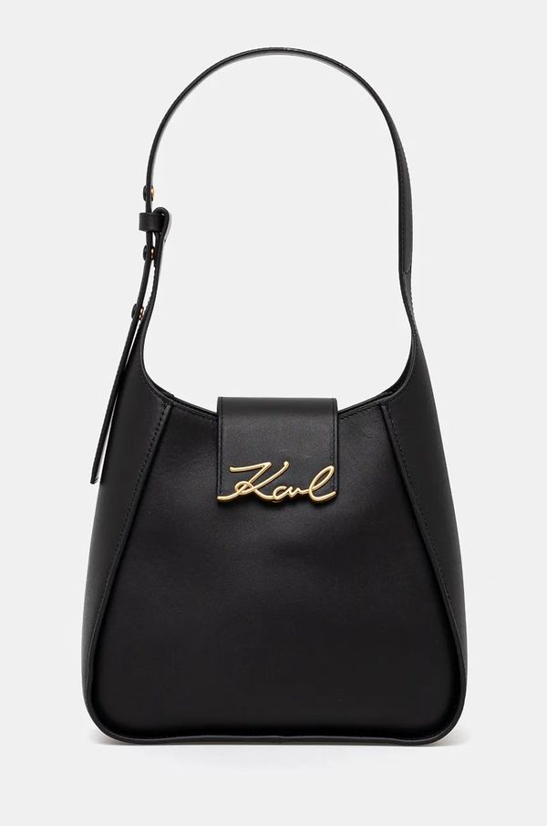 Karl Lagerfeld Kožna torba Karl Lagerfeld boja: crna, 246W3004