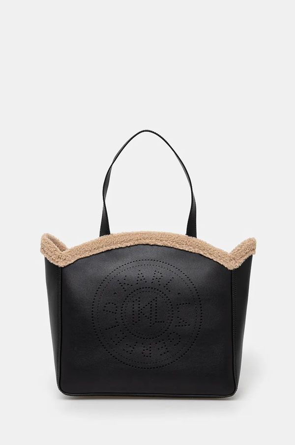 Karl Lagerfeld Kožna torba Karl Lagerfeld boja: crna, 246W3085