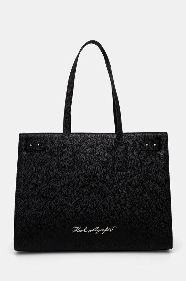 Karl Lagerfeld Kožna torba Karl Lagerfeld boja: crna, 24WW3007