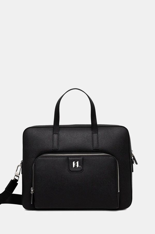 Karl Lagerfeld Kožna torba Karl Lagerfeld boja: crna, A1M30098
