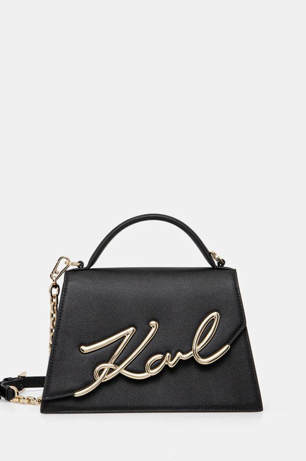 Karl Lagerfeld Kožna torba Karl Lagerfeld boja: crna, A1W30036