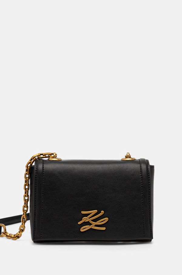 Karl Lagerfeld Kožna torba Karl Lagerfeld boja: crna, A1W30174