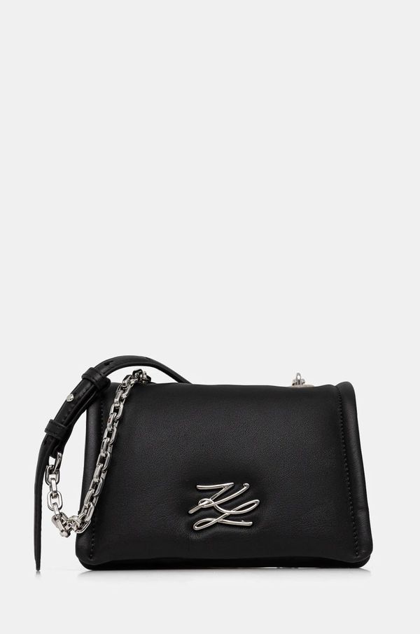 Karl Lagerfeld Kožna torba Karl Lagerfeld boja: crna, A1W30175