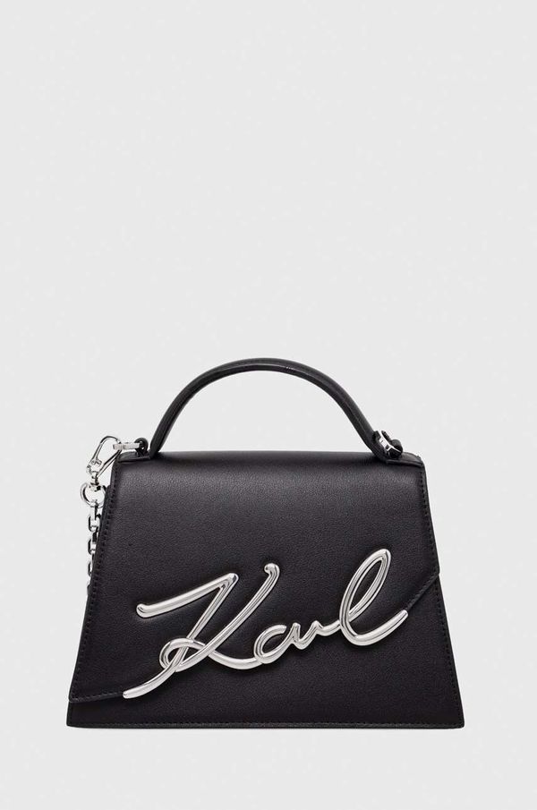 Karl Lagerfeld Kožna torba Karl Lagerfeld boja: crna