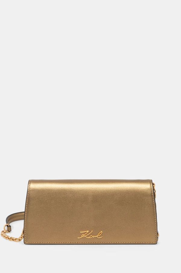 Karl Lagerfeld Kožna torba Karl Lagerfeld boja: zlatna, A1W32102