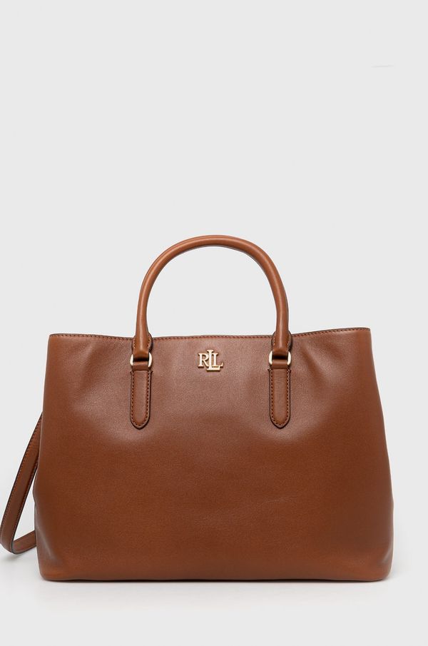Lauren Ralph Lauren Kožna torba Lauren Ralph Lauren boja: smeđa