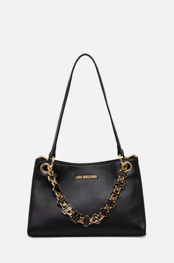 Love Moschino Kožna torba Love Moschino boja: crna, JC4073PP1