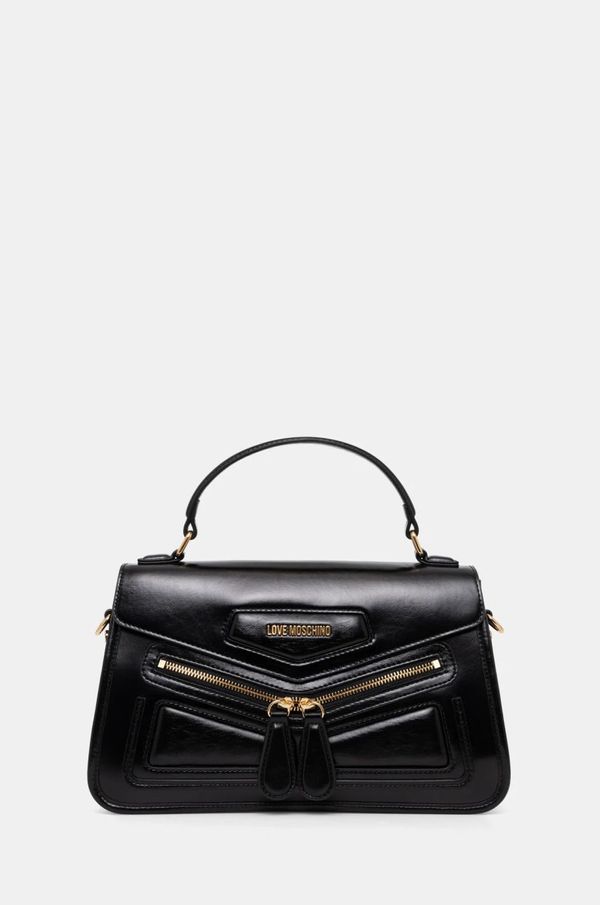 Love Moschino Kožna torba Love Moschino boja: crna, JC4355PP0L