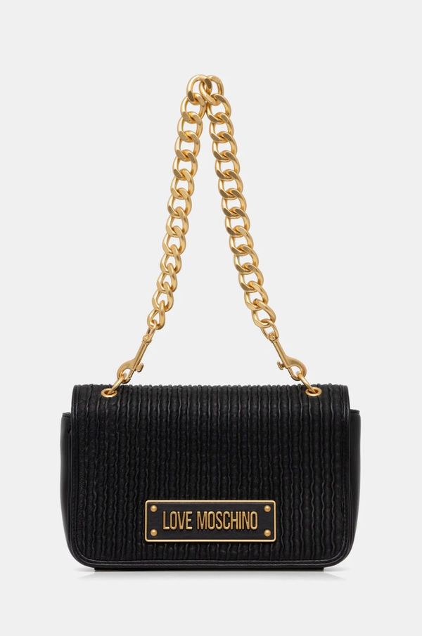 Love Moschino Kožna torba Love Moschino boja: crna, JC4358PP0L