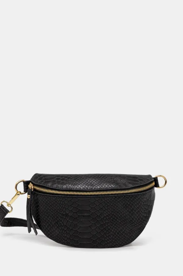 Answear Lab Kožna torba oko struka Answear Lab boja: crna