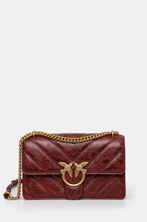 Pinko Kožna torba Pinko boja: bordo, 100941 A1UR