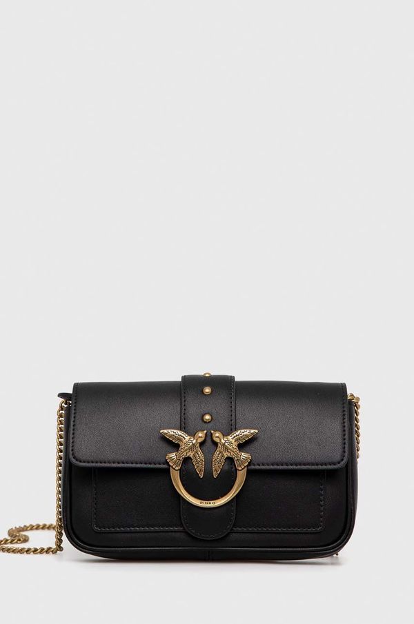 Pinko Kožna torba Pinko boja: crna