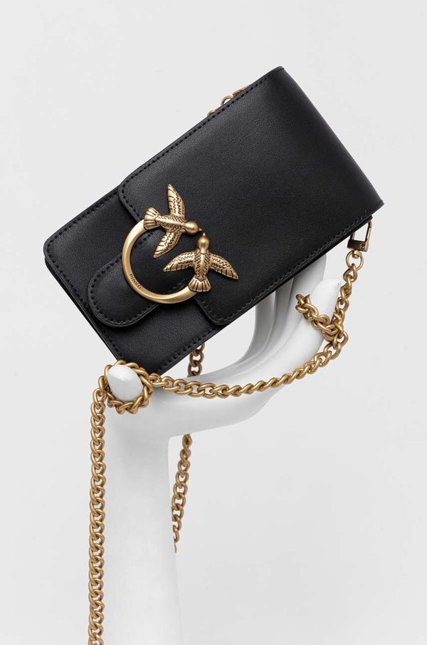 Pinko Kožna torba Pinko boja: crna