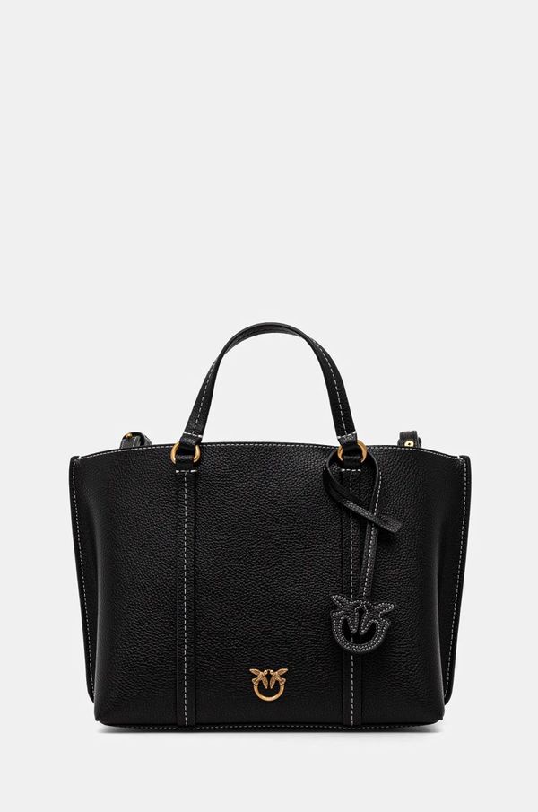 Pinko Kožna torba Pinko boja: crna