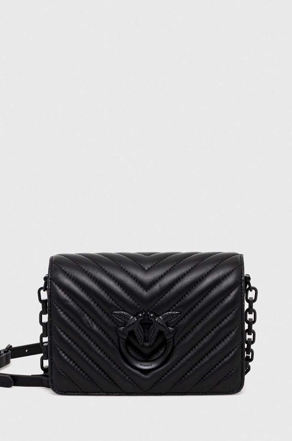 Pinko Kožna torba Pinko boja: crna