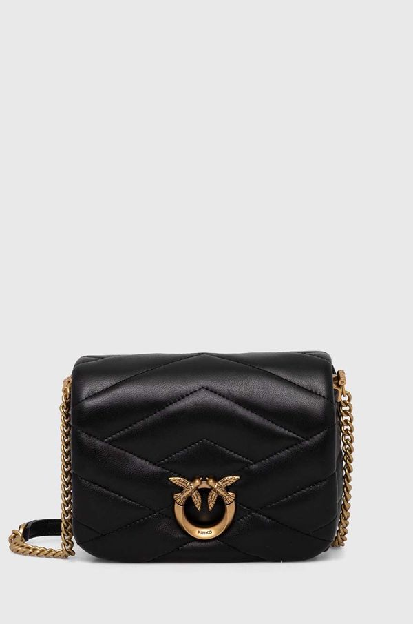 Pinko Kožna torba Pinko boja: crna
