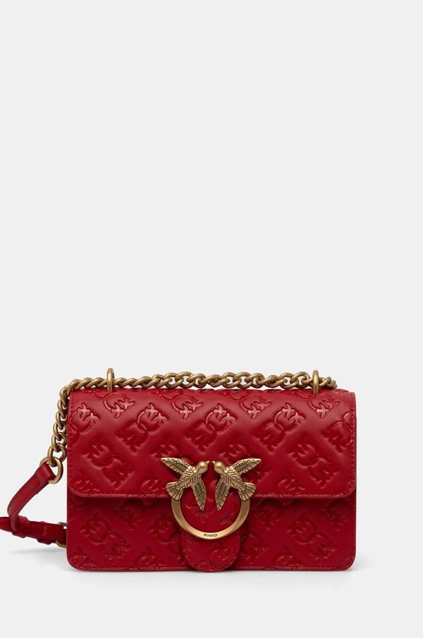 Pinko Kožna torba Pinko boja: crvena, 100074 A1YB