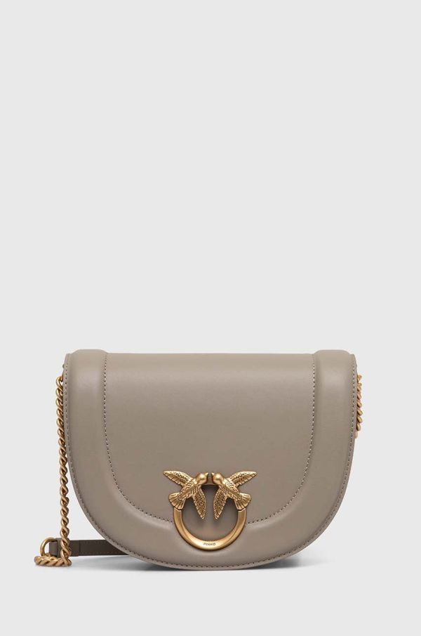Pinko Kožna torba Pinko boja: siva