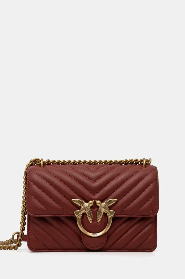 Pinko Kožna torba Pinko boja: smeđa