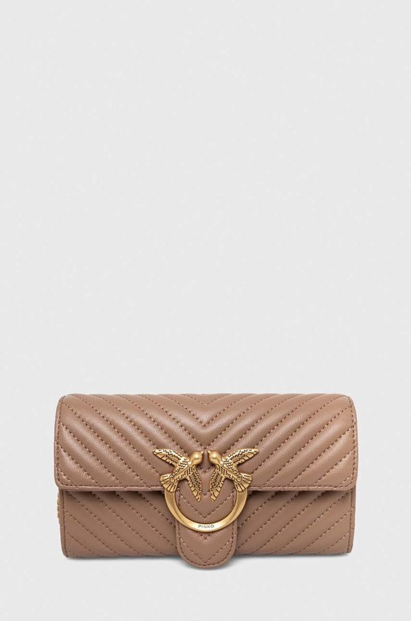 Pinko Kožna torba Pinko boja: smeđa