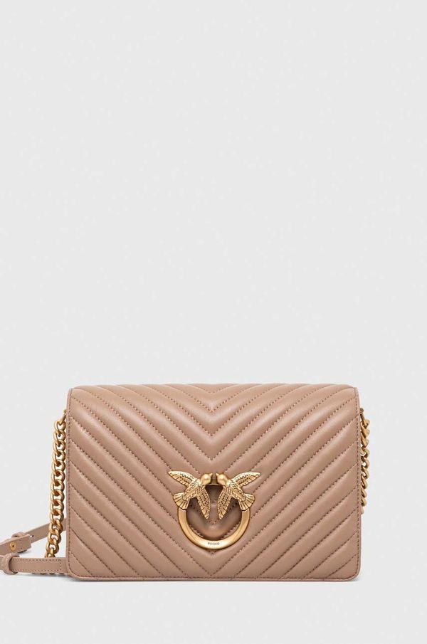 Pinko Kožna torba Pinko boja: smeđa