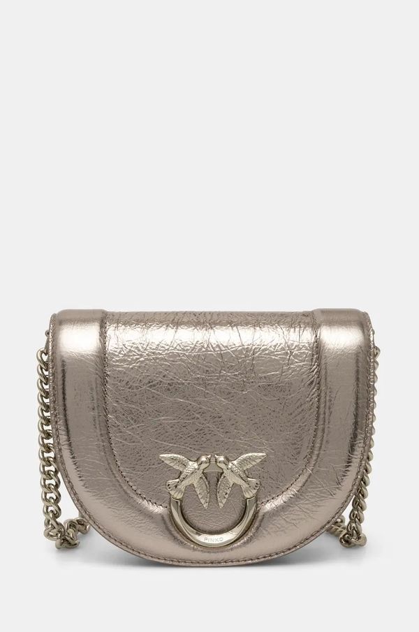 Pinko Kožna torba Pinko boja: srebrna, 101969 A1JG