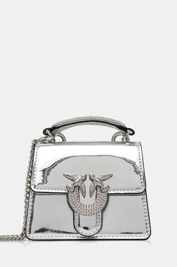 Pinko Kožna torba Pinko boja: srebrna, 102740 A1JD