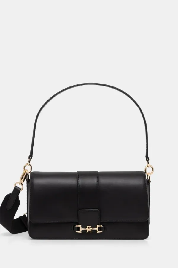 Tommy Hilfiger Kožna torba Tommy Hilfiger boja: crna, AW0AW17399