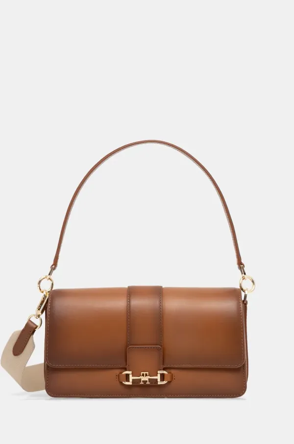 Tommy Hilfiger Kožna torba Tommy Hilfiger boja: smeđa, AW0AW17400