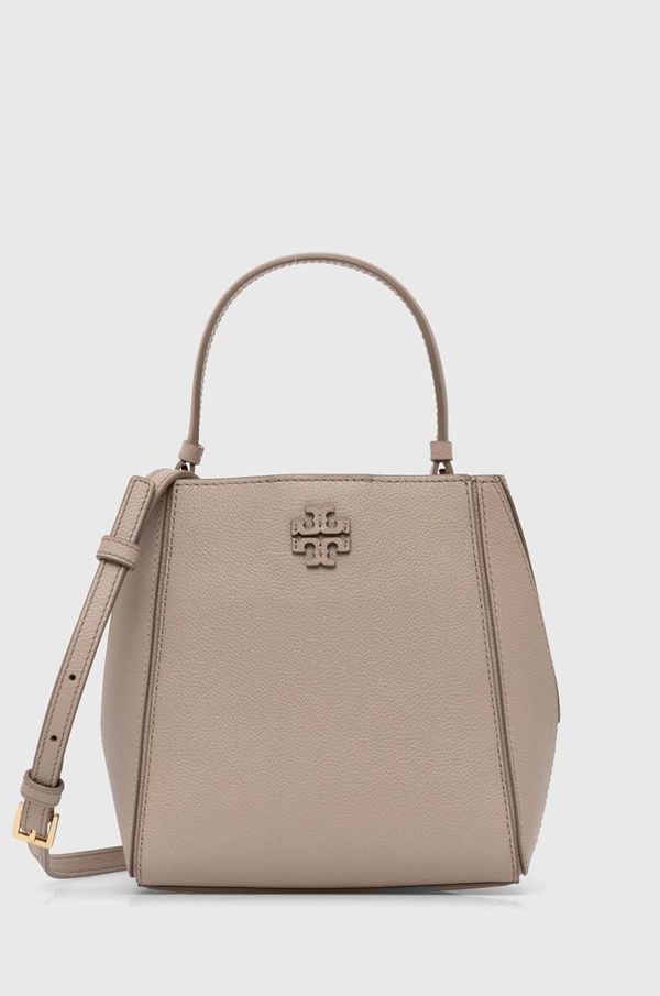 Tory Burch Kožna torba Tory Burch McGraw Small boja: bež, 158500.200