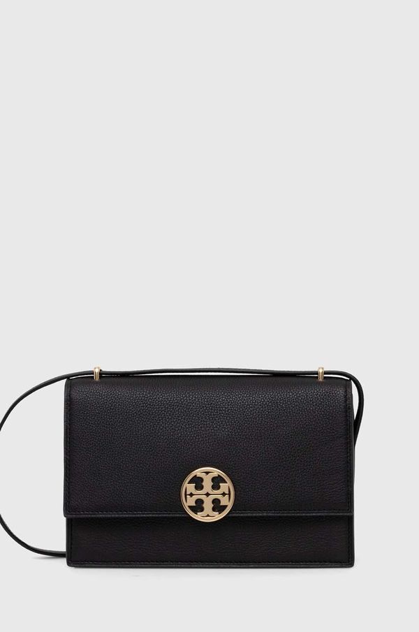 Tory Burch Kožna torba Tory Burch Miller Shoulder Bag boja: crna, 154703.001