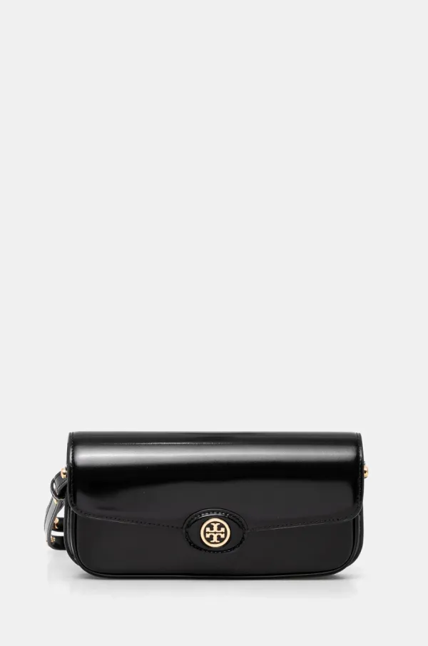 Tory Burch Kožna torba Tory Burch Robinson boja: crna, 161831.001