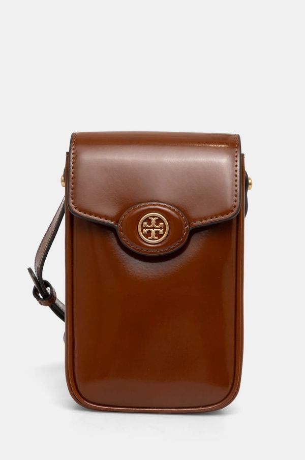 Tory Burch Kožna torba Tory Burch Robinson boja: smeđa, 156747.223