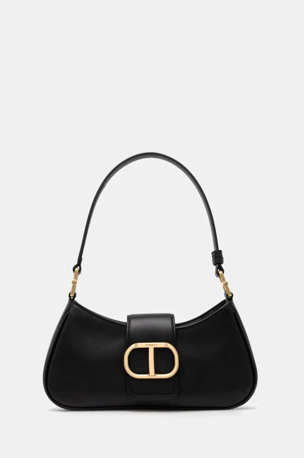 Twinset Kožna torba Twinset boja: crna, 251TB7112