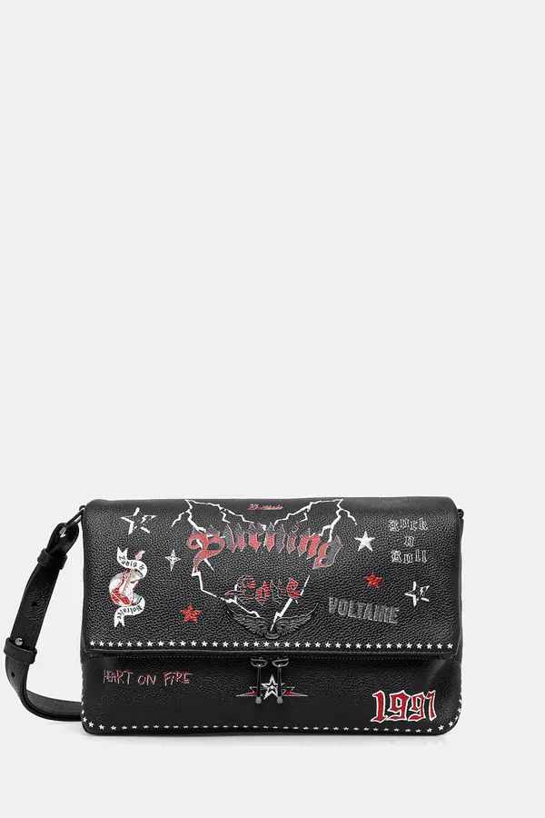 Zadig&Voltaire Kožna torba ZADIG&VOLTAIRE  ROCKY II GRAINED LEATHER PUNK