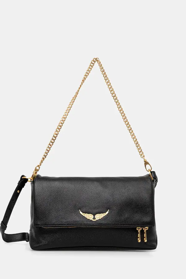 Zadig&Voltaire Kožna torba ZADIG&VOLTAIRE  ROCKY II GRAINED LEATHER