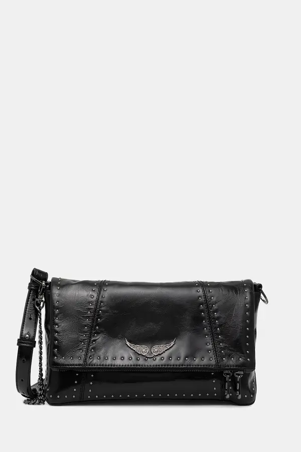 Zadig&Voltaire Kožna torba ZADIG&VOLTAIRE  ROCKY II VINTAGE PATENT STUDS