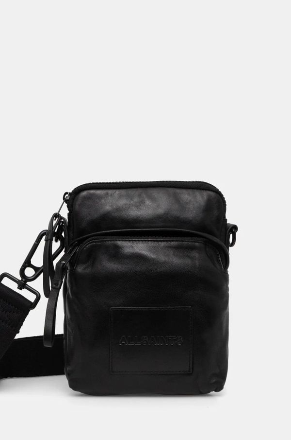 AllSaints Kožna torbica AllSaints FALCON boja: crna, M165XB