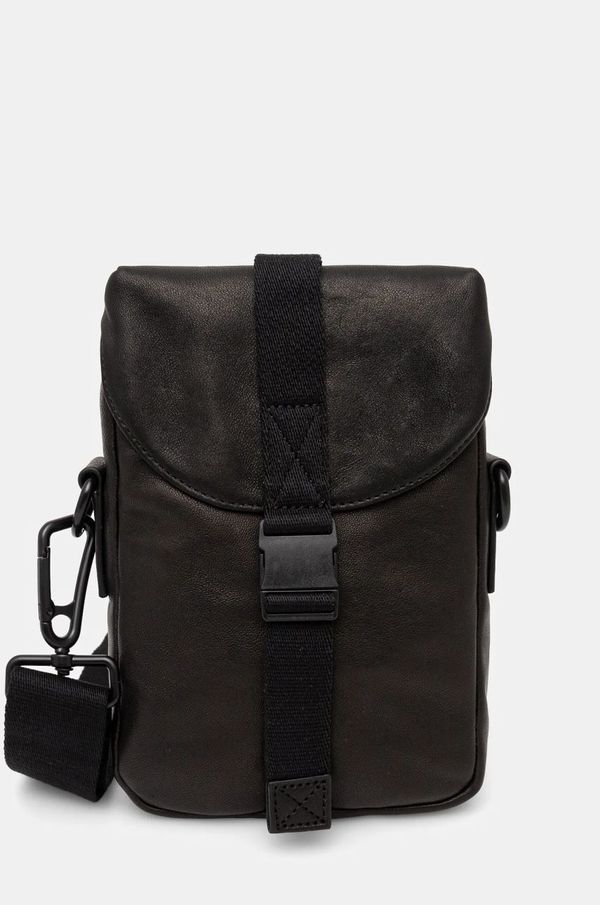 AllSaints Kožna torbica AllSaints JUAN boja: crna, M145XB