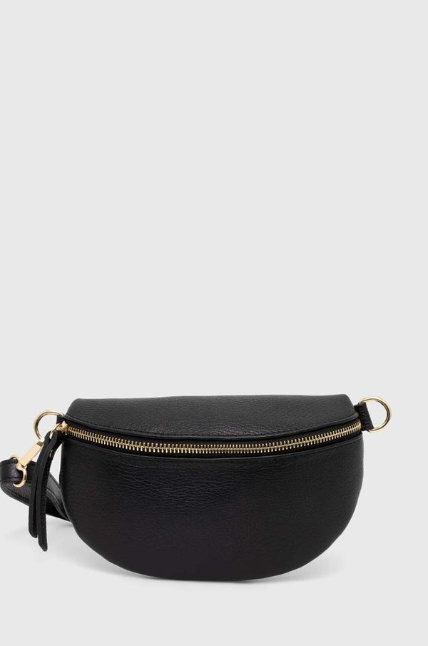 Answear Lab Kožna torbica oko struka Answear Lab boja: crna
