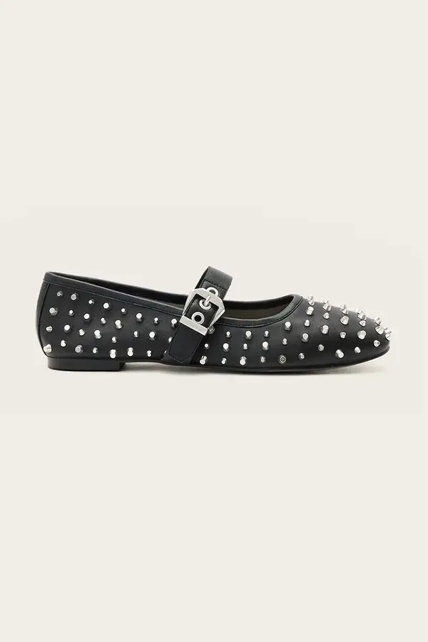 AllSaints Kožne balerinke AllSaints Holly Stud Shoe