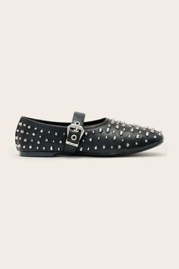 AllSaints Kožne balerinke AllSaints Sabine Stud Shoe